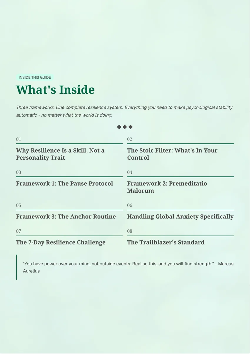 A preview page from THE RESILIENT MINDSET