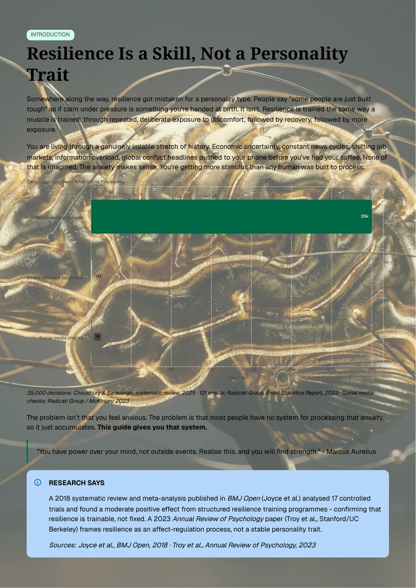 A preview page from THE RESILIENT MINDSET